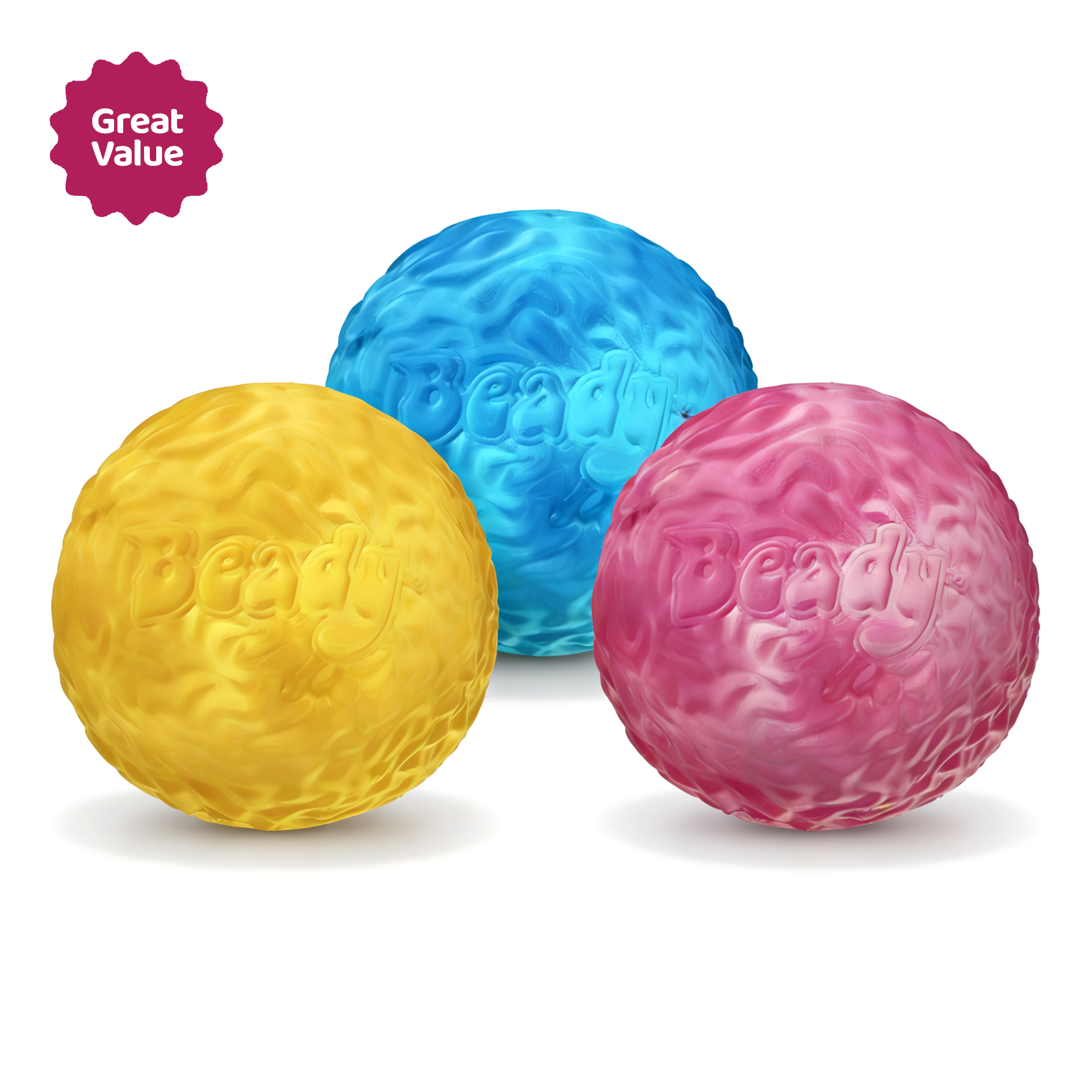 Squishy Ball Set of 3 | Stress Relief Fidget Toy Value Pack – Melloop